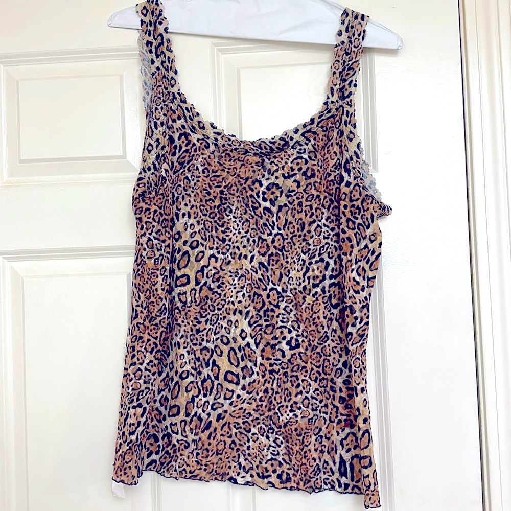 Hanky Panky Lace Camisole Animal Print Size 2X So comfy with some stretch